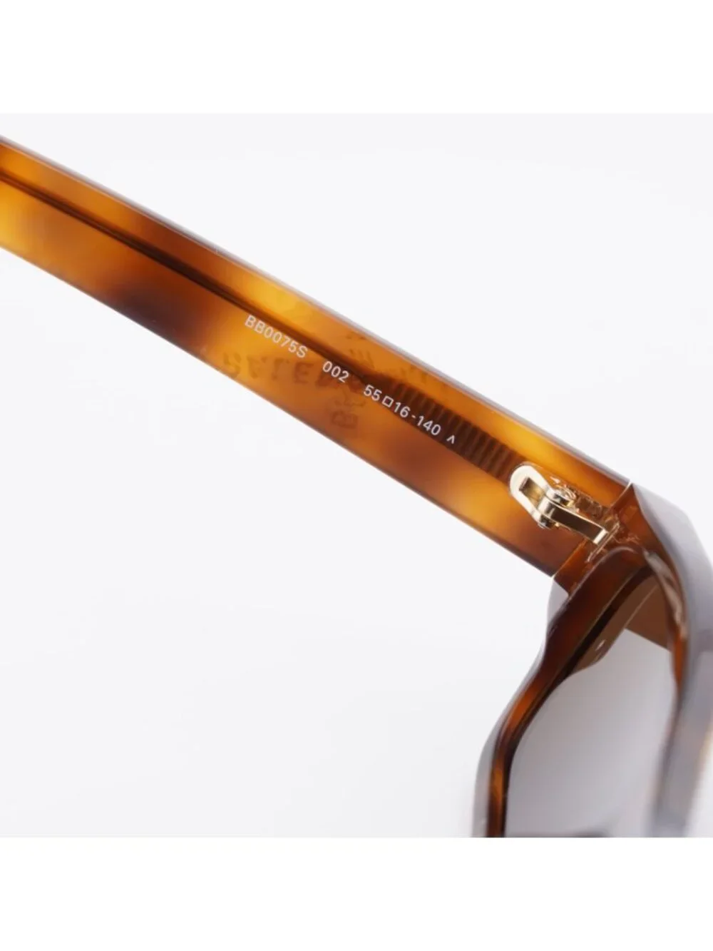 Balenciaga BB0075S 002 Rectangle Sunglasses - Havana / Brown